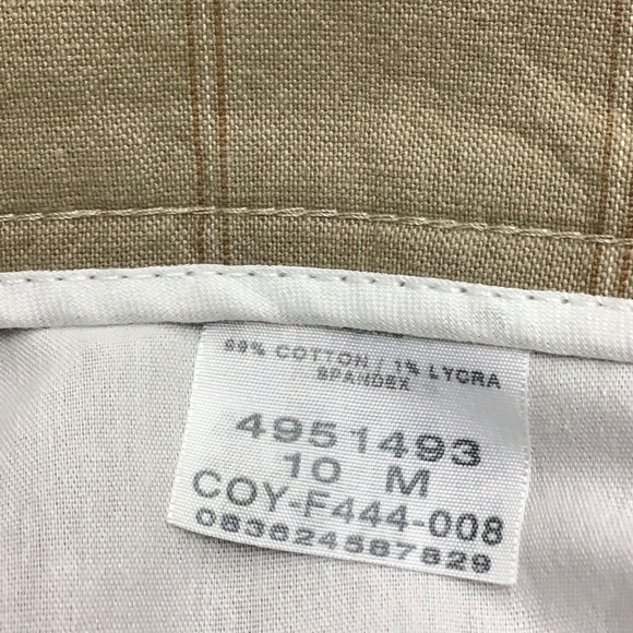 Lee women's khaki color pants with light colored stripe 10 medium - Picture 4 of 7